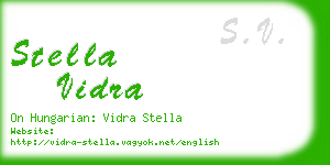 stella vidra business card